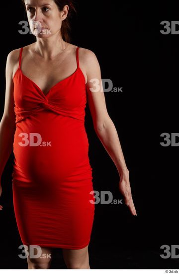 Arm Woman White Dress Pregnant Studio photo references