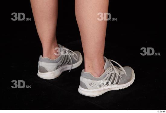 Foot Woman White Casual Shoes Pregnant Studio photo references