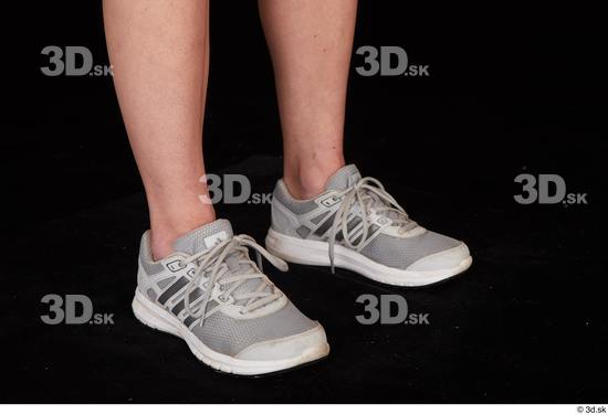 Foot Woman White Casual Shoes Pregnant Studio photo references