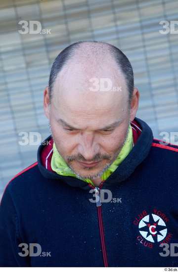 Head Man White Casual Average Bald Street photo references