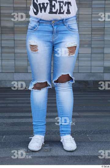 Leg Woman White Casual Slim Street photo references