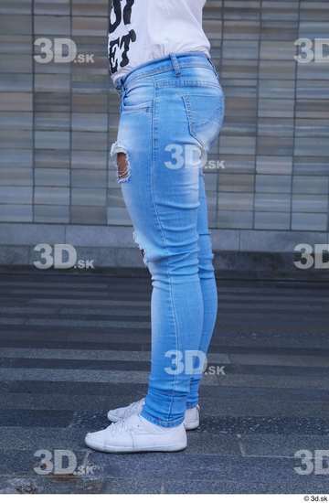 Leg Woman White Casual Slim Street photo references