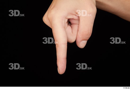 Fingers Man White Slim Studio photo references