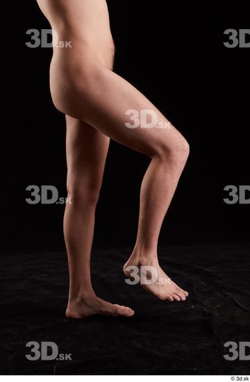 Leg Man White Nude Slim Studio photo references