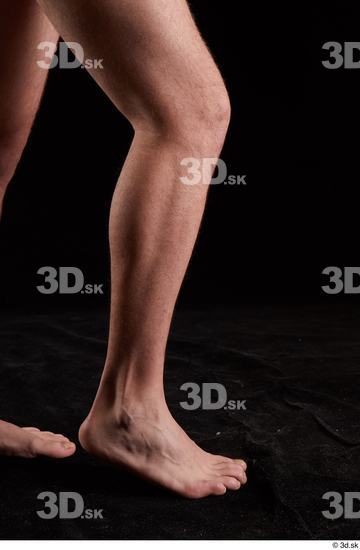 Calf Man White Nude Slim Studio photo references