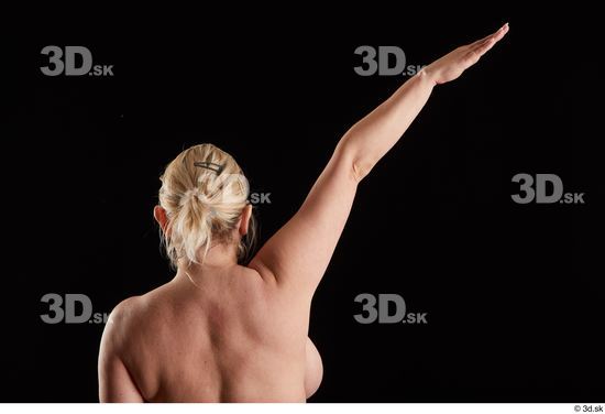 Arm Back Woman White Nude Chubby Studio photo references