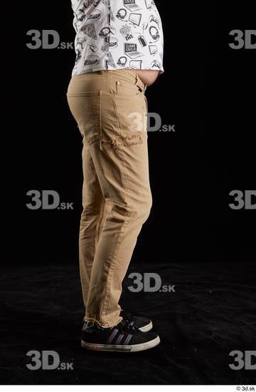 Leg Man White Trousers Chubby Studio photo references