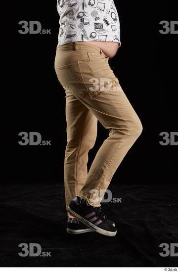 Leg Man White Trousers Chubby Studio photo references