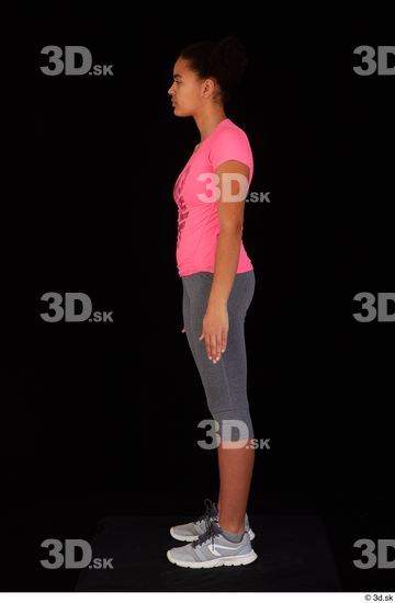 Whole Body Woman Sports Shirt Average Standing Leggings Studio photo references