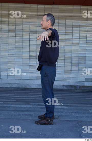 Whole Body Man T poses White Casual Slim Standing Street photo references