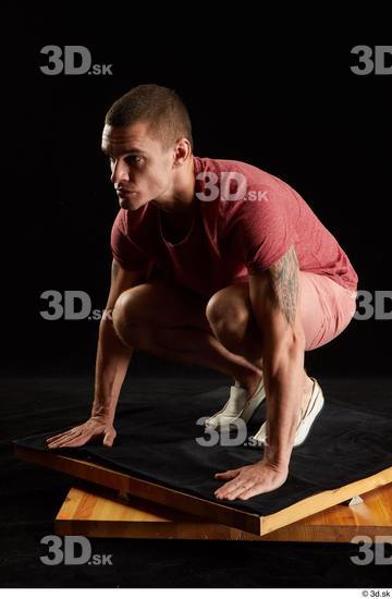 Man White Athletic Male Studio Poses