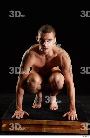 Man White Athletic Male Studio Poses