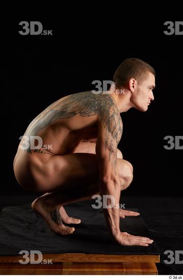 Man White Athletic Male Studio Poses