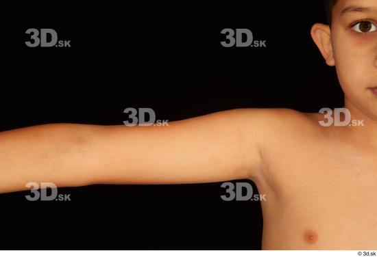 Arm Man White Nude Slim Studio photo references