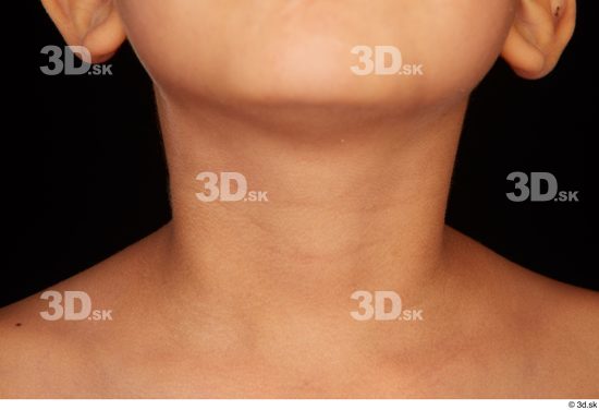 Neck Man White Slim Studio photo references