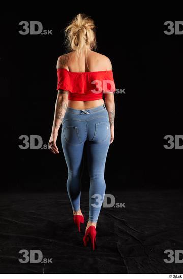 Woman White Slim Female Studio Poses