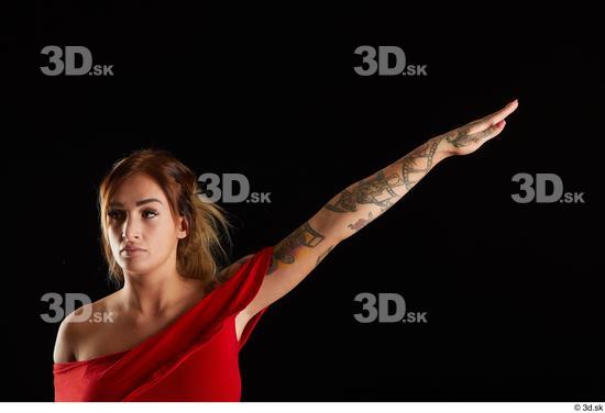 Woman White Slim Female Studio Poses