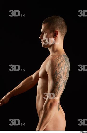 Man White Athletic Male Studio Poses