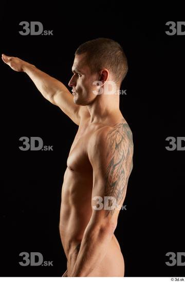 Man White Athletic Male Studio Poses