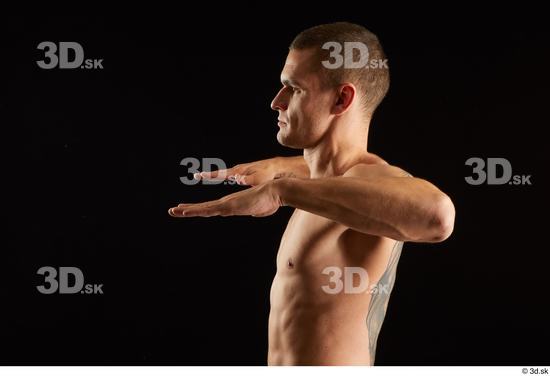 Man White Athletic Male Studio Poses