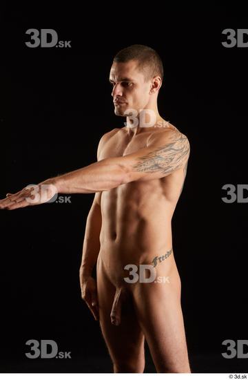 Man White Athletic Male Studio Poses