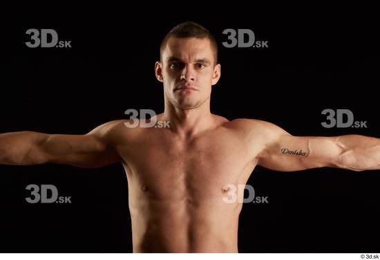 Man White Athletic Male Studio Poses