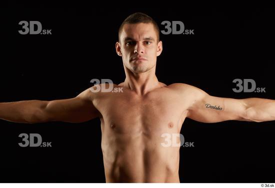 Man White Athletic Male Studio Poses