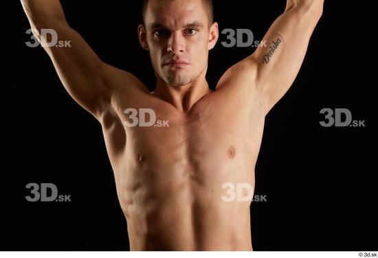 Man White Athletic Male Studio Poses