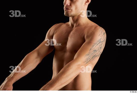 Man White Athletic Male Studio Poses