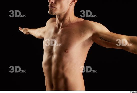 Man White Athletic Male Studio Poses