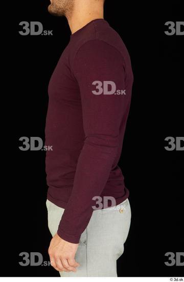 Upper Body Man White Sweatshirt Slim Studio photo references