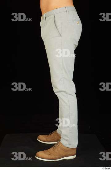 Leg Man White Shoes Trousers Slim Studio photo references