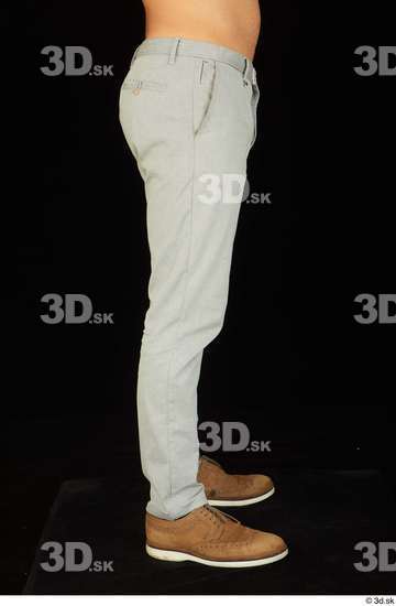 Leg Man White Shoes Trousers Slim Studio photo references