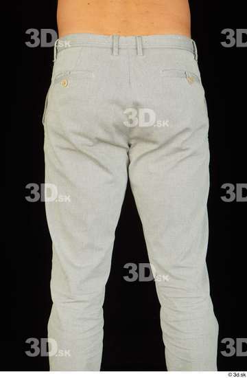 Thigh Man White Trousers Slim Studio photo references