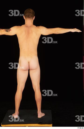 Whole Body Man T poses White Nude Slim Standing Studio photo references