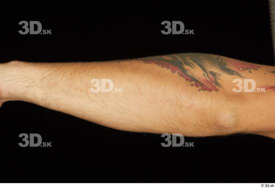 Forearm Man White Nude Slim Studio photo references