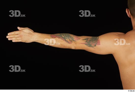 Arm Man White Nude Slim Studio photo references