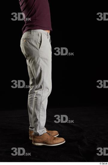 Leg Man White Shoes Trousers Slim Studio photo references