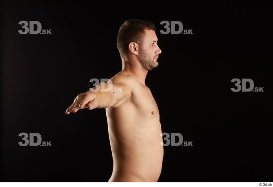 Arm Man White Nude Slim Studio photo references