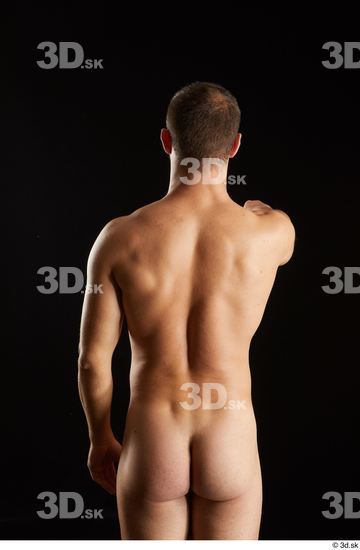 Arm Back Man White Nude Slim Studio photo references