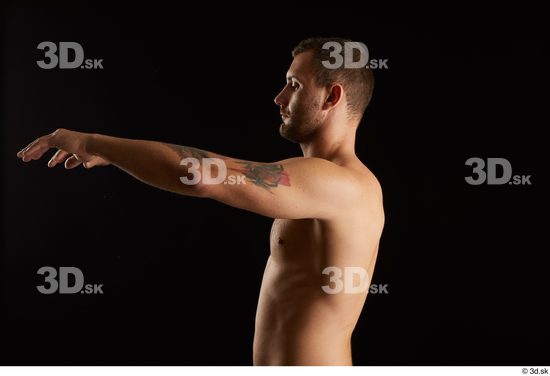 Arm Man White Nude Slim Studio photo references