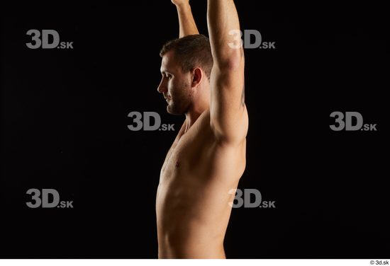 Arm Man White Nude Slim Studio photo references