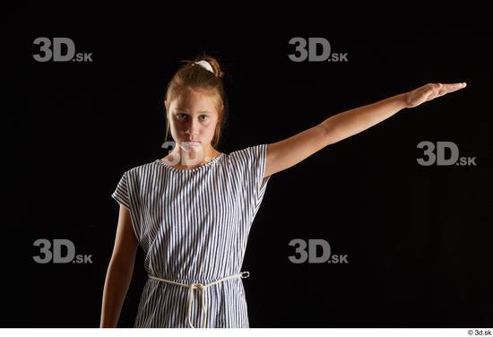 Woman White Slim Female Studio Poses