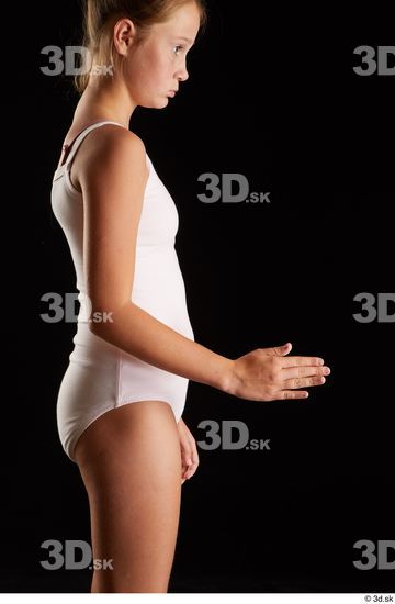 Woman White Slim Female Studio Poses