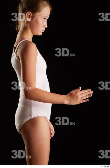 Woman White Slim Female Studio Poses