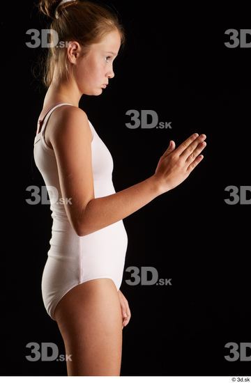 Woman White Slim Female Studio Poses