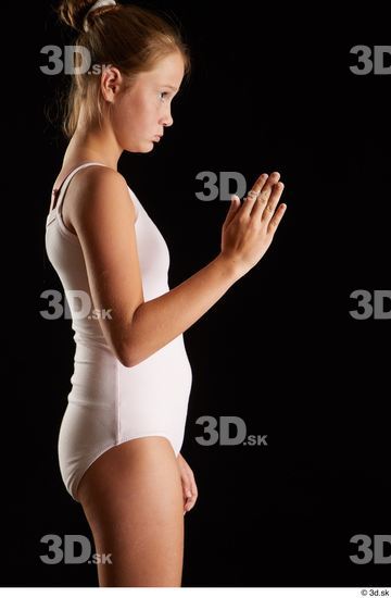 Woman White Slim Female Studio Poses