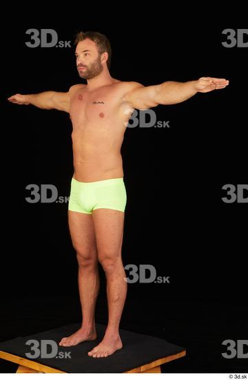 Man White Muscular Male Studio Poses