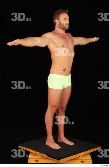 Man White Muscular Male Studio Poses