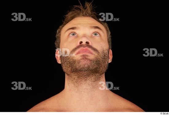 Man White Muscular Male Studio Poses